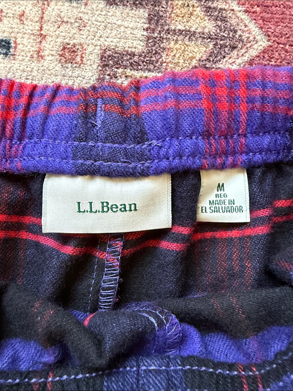 L.L.BEAN Scotch Plaid Flannel Pajamas NWT Size Medium - Picture 10 of 13